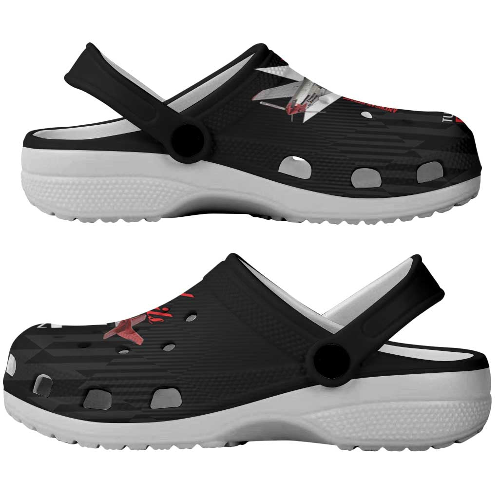 Tuskegee Airmen Red Tails Legacy Clogs Shoes African American Pilots - Black - African Pride