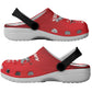 Tuskegee Red Tails Airmen Clogs Shoes 332nd Fighter Group - Black Red - African Pride