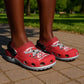 Tuskegee Red Tails Airmen Clogs Shoes 332nd Fighter Group - Black Red - African Pride
