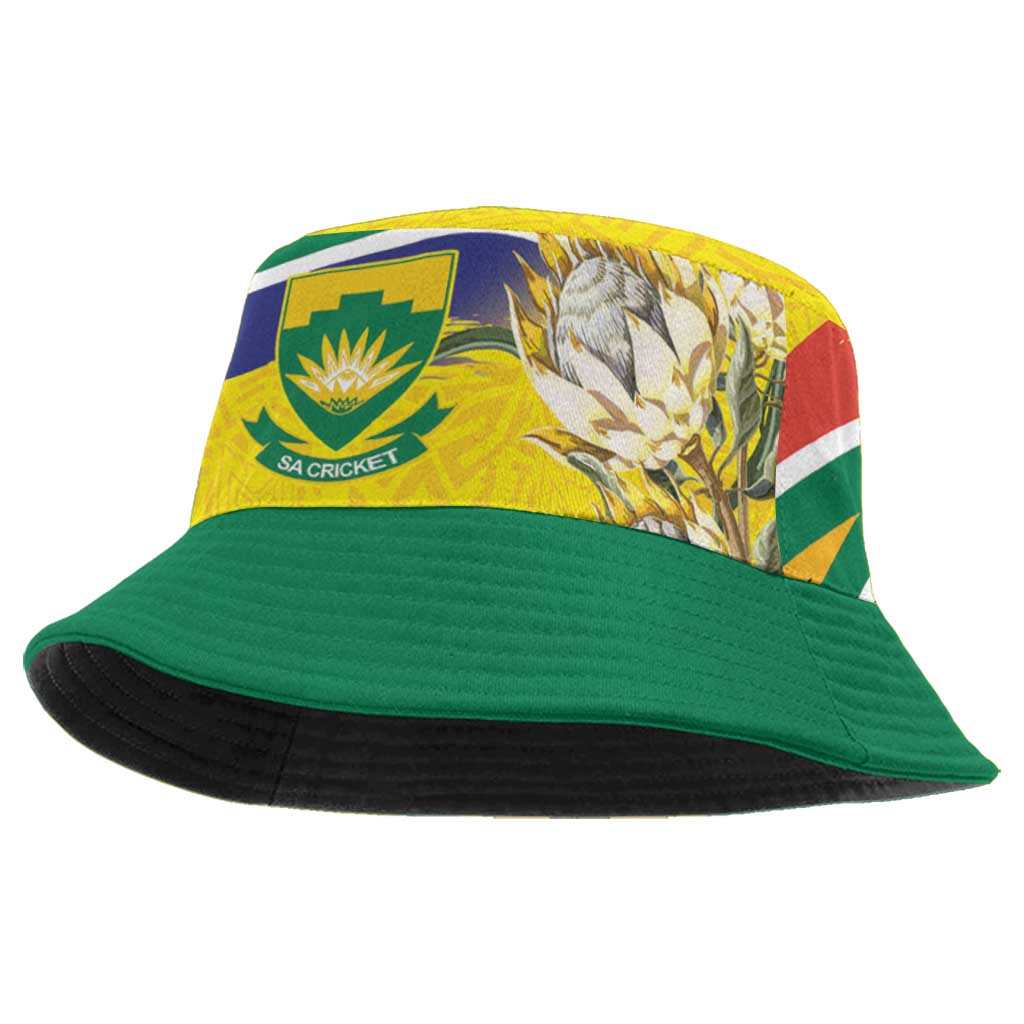 World Cricket South Africa Bucket Hat Protea Flower Come On Proteas!