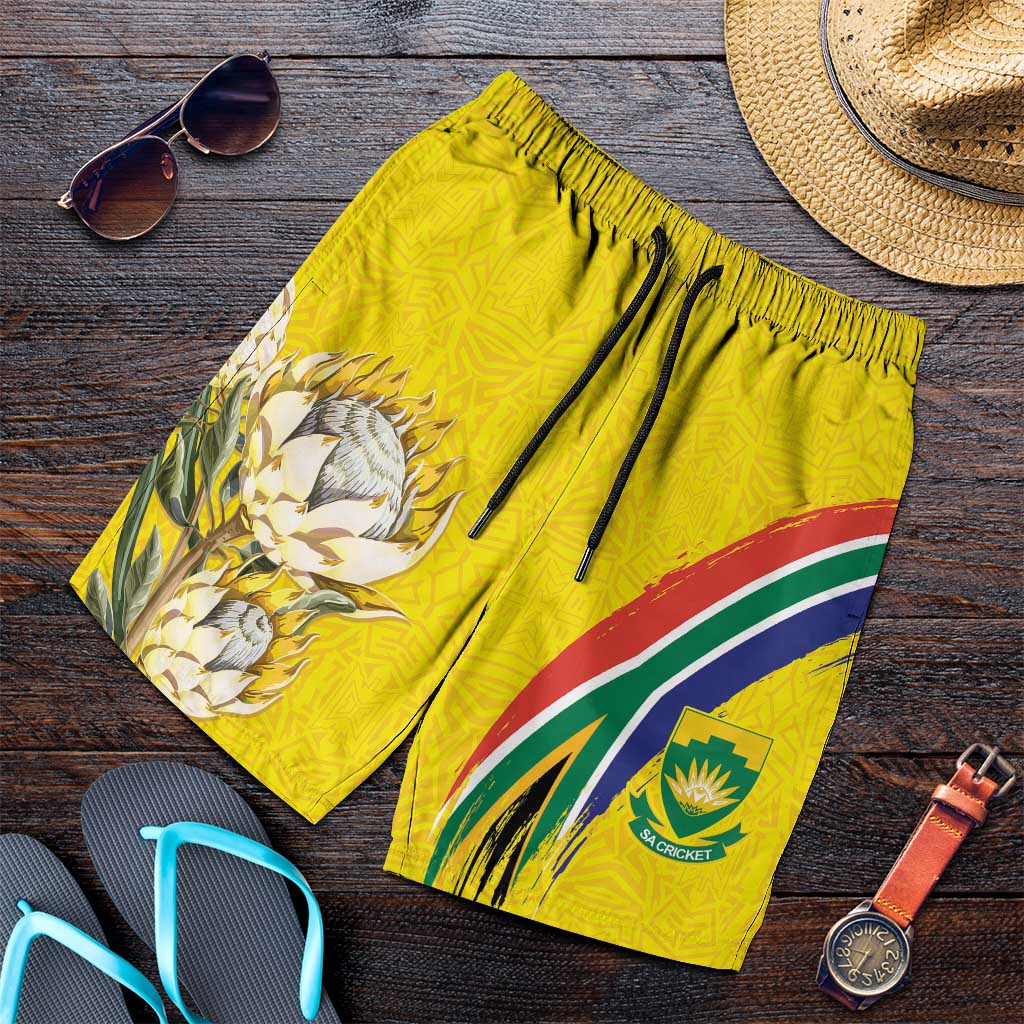 World Cricket South Africa Shorts for Men Protea Flower Come On Proteas!