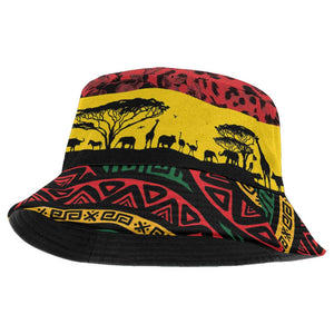 World Cricket Zimbabwe Bucket Hat Zimbabwe Bird Go Chevrons!