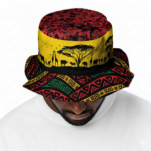 World Cricket Zimbabwe Bucket Hat Zimbabwe Bird Go Chevrons!