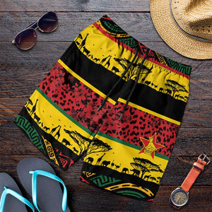 World Cricket Zimbabwe Shorts for Men Zimbabwe Bird Go Chevrons!