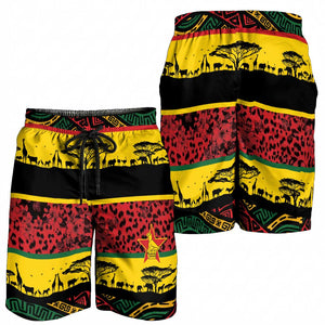 World Cricket Zimbabwe Shorts for Men Zimbabwe Bird Go Chevrons!