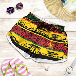 World Cricket Zimbabwe Shorts for Women Zimbabwe Bird Go Chevrons!