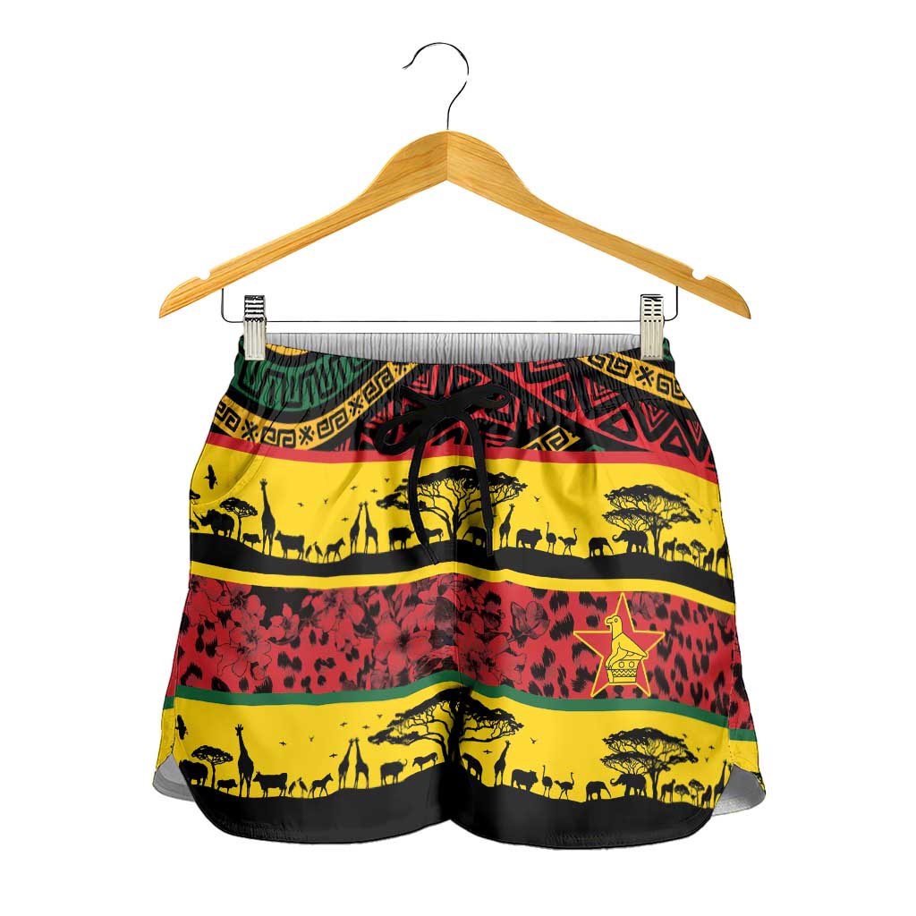 World Cricket Zimbabwe Shorts for Women Zimbabwe Bird Go Chevrons!